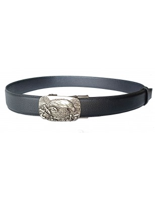 Ceinture homme sans trou MURUZI 602 cuir B2 noir – BIKER