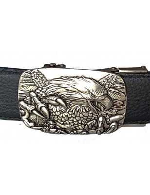 Ceinture homme automatique sans trou MURUZI 602 cuir B2 noir – BIKER