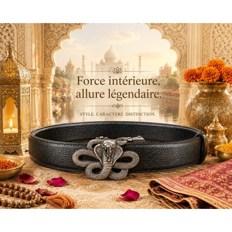 Ceinture homme MURUZI 607 cuir B2 noir – BIKER