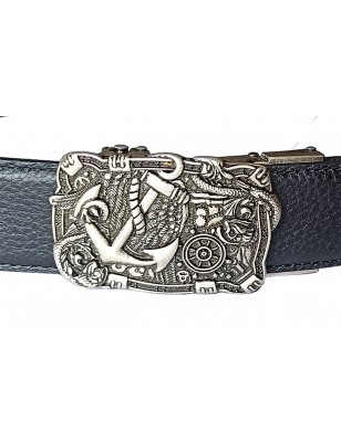 Ceinture homme automatique sans trou MURUZI 610 cuir B2 noir – BIKER