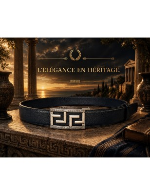 Ceinture en cuir pleine fleur avec boucle automatique