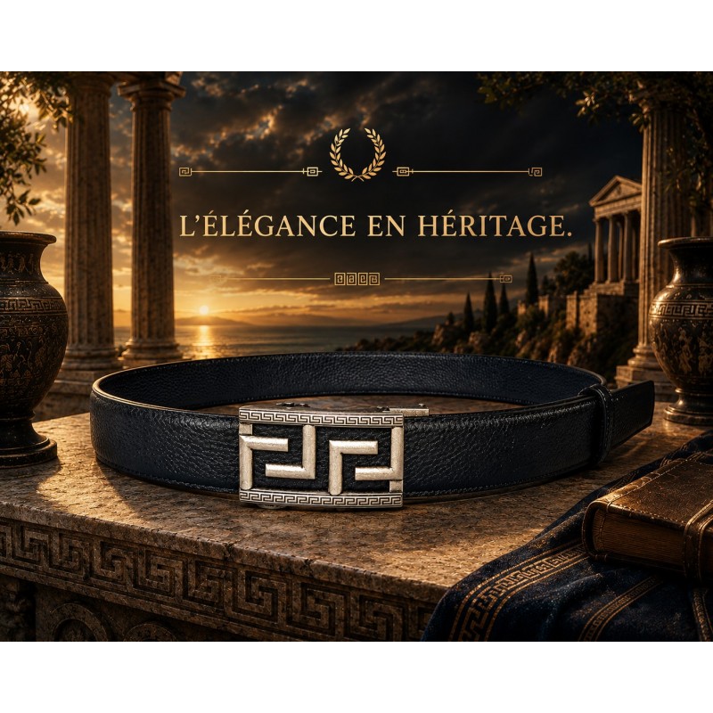Ceinture homme automatique sans trou MURUZI 615 cuir B2 noir – BIKER Ceinture homme automatique sans trou MURUZI 615 cuir B2 noir – BIKER