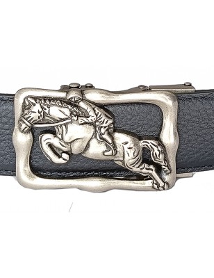 Ceinture homme automatique sans trou MURUZI 619 cuir B2 noir – BIKER