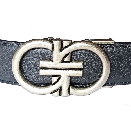 Ceinture homme automatique sans trou MURUZI 622 cuir B2 noir – BIKER