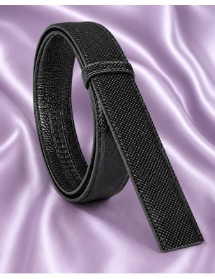 Lanière homme MURUZI 708 cuir noir finition carbone – LES CHICS LB5