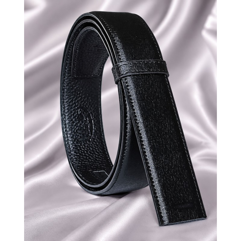 Lanière homme MURUZI 707 cuir noir finition tissu – LES CHICS LB5 Lanière homme MURUZI 707 cuir noir finition tissu – LES CHICS LB5