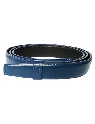 Lanière homme cuir bleu lisse 702 – MURUZI LES CHICS LB5