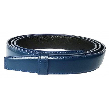 Lanière homme cuir bleu lisse 702 – MURUZI LES CHICS LB5