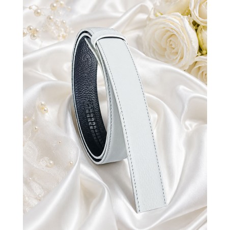 Lanière homme MURUZI 406 cuir blanc – LES CLASSIQUES LB2