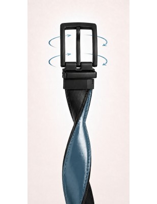 Lanière B5 cuir pleine fleur marron et noir