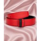 Lanière réversible MURUZI en cuir pleine fleur rouge et noir Lanière réversible MURUZI en cuir pleine fleur rouge et noir