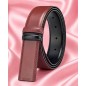 Lanière B5 réversible en cuir pleine fleur bordeaux et noir. Lanière B5 réversible en cuir pleine fleur bordeaux et noir.