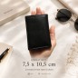 LE SMALLER – Mini portefeuille RFID en cuir pleine fleur noir LE SMALLER – Mini portefeuille RFID en cuir pleine fleur noir