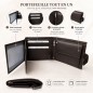 LE TOUT EN UN – Portefeuille RFID en cuir pleine fleur marron LE TOUT EN UN – Portefeuille RFID en cuir pleine fleur marron
