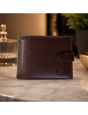 LE TOUT EN UN – Portefeuille RFID en cuir pleine fleur marron