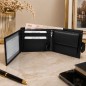 LE TOUT EN UN – Portefeuille RFID en cuir pleine fleur noir LE TOUT EN UN – Portefeuille RFID en cuir pleine fleur noir