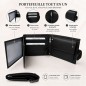 LE TOUT EN UN – Portefeuille RFID en cuir pleine fleur noir LE TOUT EN UN – Portefeuille RFID en cuir pleine fleur noir