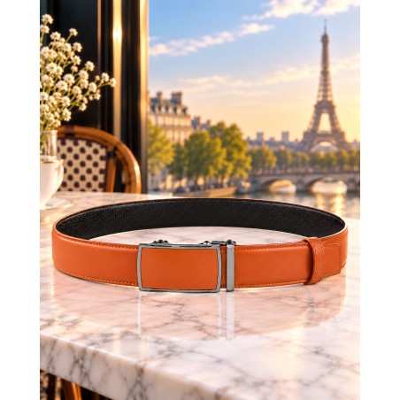 image principale : ceinture Camel complète sur décor Paris