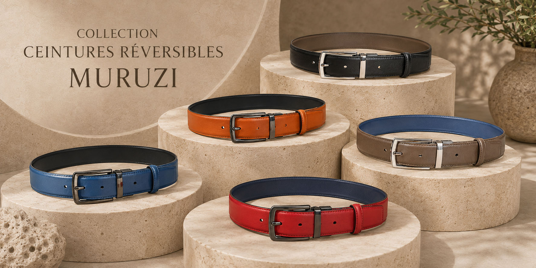 Collection de ceintures réversibles MURUZI